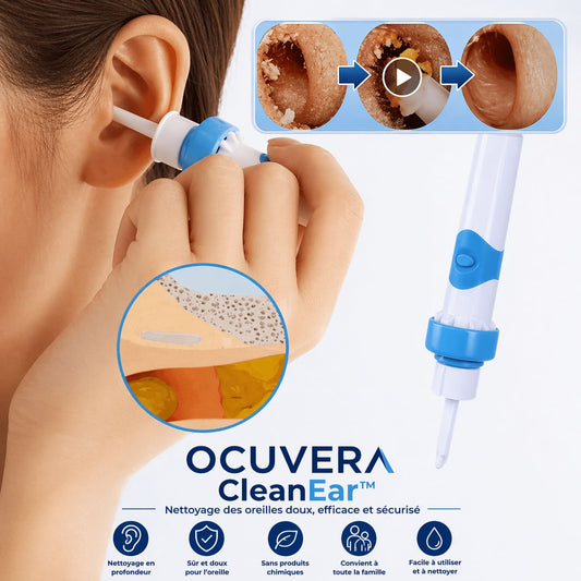OCUVERA CleanEar™ Éliminez jusqu’à 95 % du cérumen en 60 secondes