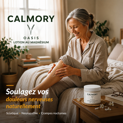 Calmory™ – Soulage les douleurs nerveuses, jambes lourdes et crampes nocturnes naturellement dès les premières applications