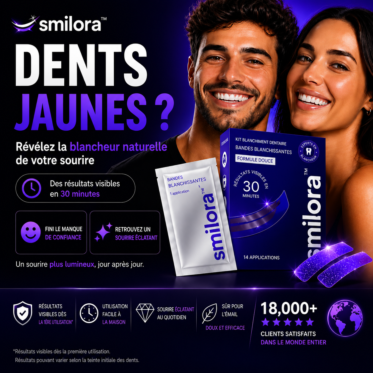 Smilora™, Retrouvez un sourire éclatant en 30 minutes — sans cabinet dentaire